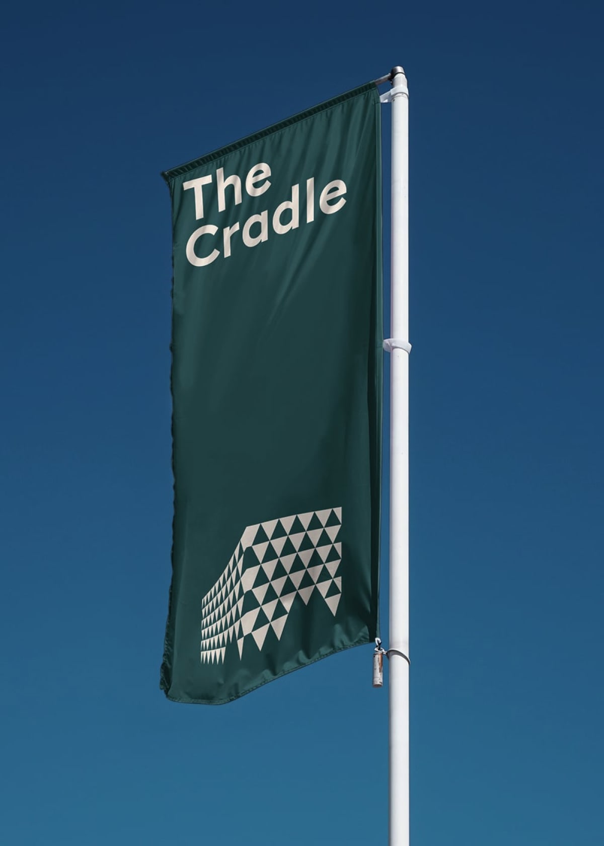 The Cradle branding flag